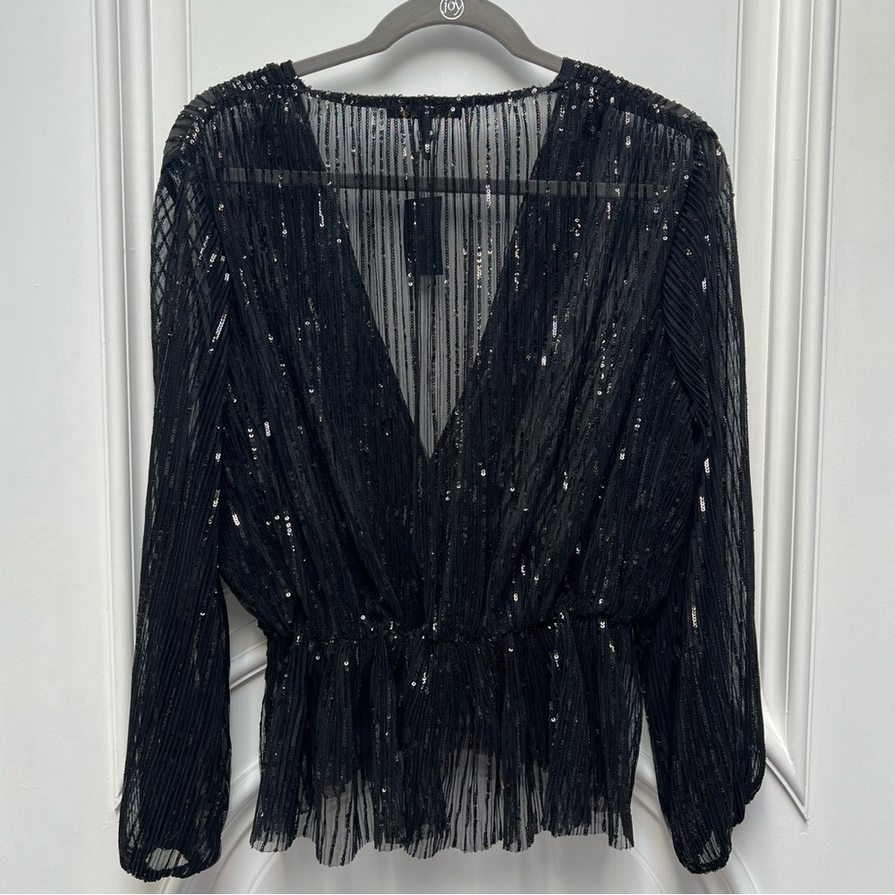NWT Maje Levinou Sheer Top With Mini Sequins—missing camisole - Picture 12 of 13
